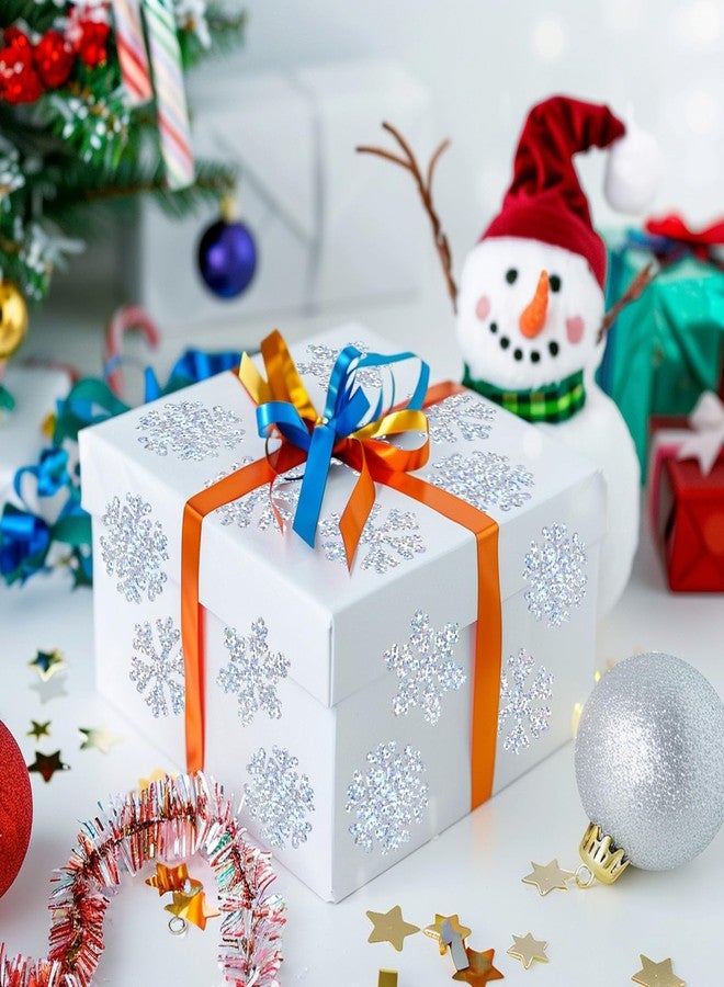 وولاين ملصقات ندفة الثلج الشتوية من والين، ملصقات فضية ثلاثية الأبعاد، 3 تصاميم، ملصقات ذاتية اللصق مقاومة للماء، مناسبة لتزيين الأظرف والمذكرات ولوازم الحفلات، 500 قطعة - Image 5